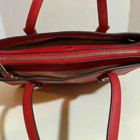 Kate spade red saffiano leather satchel handbag - Picture 12 of 15